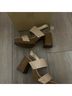 Steve Madden 100% Leather Tan Brown Sandals Size 8 1/2 - photo 4