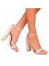 Steve Madden 100% Suede Pink Ivory Heels Size 10 - photo 1