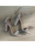 Steve Madden 100% Suede Pink Ivory Heels Size 10 - photo 4