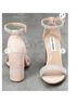 Steve Madden 100% Suede Pink Ivory Heels Size 10 - photo 3