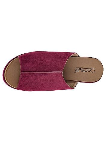 Corkys Women's Take Notes Sandals in Burgundy (view 2)
