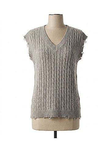 Steve Madden Aiden Sweater Vest in Heather Grey (view 1)