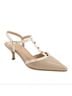 Andrea Solid Brown Women's Studded Slingback Pump Size 10 - photo 1