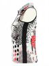 Dolcezza Red Sleeveless Knit Pullover in Red/Black/White Size XL - photo 2
