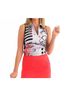 Dolcezza Red Sleeveless Knit Pullover in Red/Black/White Size XL - photo 4