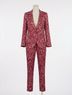 MISA Los Angeles Print Red Catroux Jacket Size S - photo 1