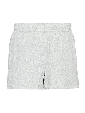 Tibi Light Weight Sweatshirting Short Shorts in Heather Grey (view 1)