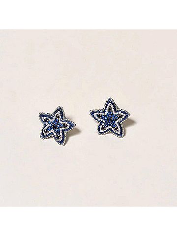 Mignonne Gavigan Women's Beaded Star Stud Earrings (view 2)