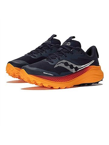 Saucony Women's Xodus Ultra 3 Running Shoe in Navy/Peel (view 2)