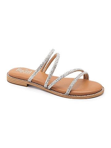 Hey Girl by Corkys Women's Shell Yeah Sandals in Clear (view 1)