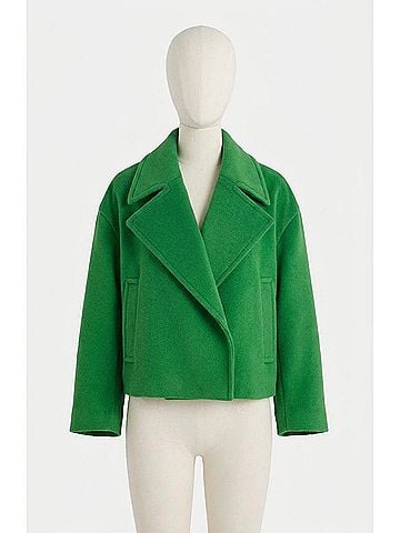 Kut from the Kloth Harper Notch Collar Jacket in Green (view 1)