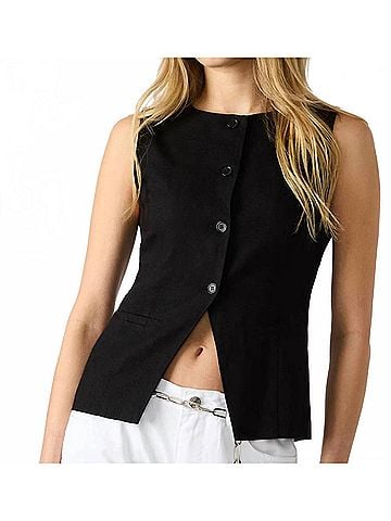 Steve Madden Wesley Vest in Black (view 2)