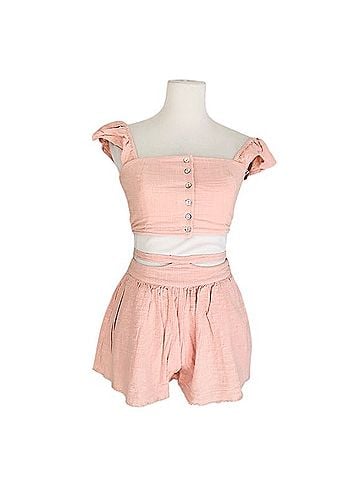 Somedays Lovin Sun Sand Short Crop Set Romper (view 1)