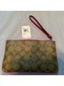 Coach Print Brown Pink Wristlet One size - photo 3