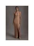 BHLDN 100% Polyester Solid Tan Brown Casual Dress Size 14 - photo 3