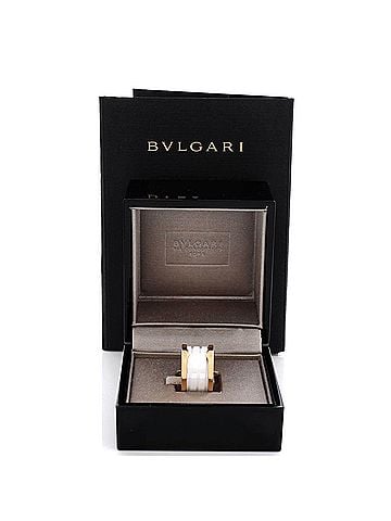 Bvlgari B.Zero1 Three Band Ring 18K Rose Gold and Ceramic (view 2)