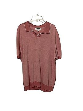 Banana Republic Birdseye Stitch Sweater Polo Pullover Sweater (view 1)