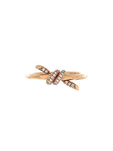 Tiffany & Co. Knot Ring 18K Rose Gold with Diamonds (view 1)