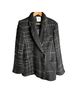 Anine Bing Plaid Black White Blazer Size L - photo 8