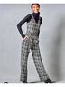J. McLaughlin 100% Polyester Tweed Black White Jumpsuit Size 10 - photo 3