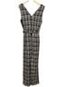 J. McLaughlin 100% Polyester Tweed Black White Jumpsuit Size 10 - photo 9