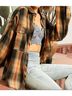Pol Plaid Black Button Down Plaid Shirt in Multi Black Size S - photo 3