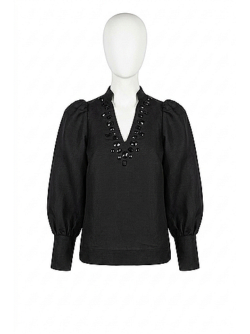 Emily McCarthy Hampton Top in Midnight (view 1)