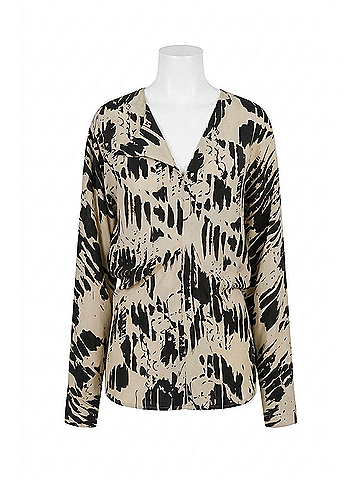 Soeur Feryel Blouse in Pale Yellow Black (view 1)