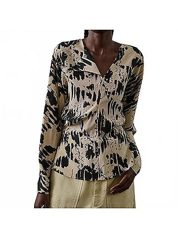 Soeur Feryel Blouse in Pale Yellow Black (view 2)