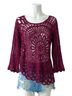 K. Jordan 100% Acrylic Graphic Pink Blouse Size M - photo 1