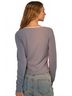 Oddi Solid Blue Ditzy Daisy Long Sleeve Top in Blue Size 3X - photo 3