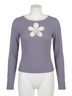 Oddi Solid Blue Ditzy Daisy Long Sleeve Top in Blue Size 1X - photo 1