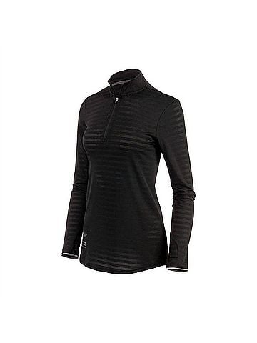 Mizuno Women's Alpha Eco Half Zip Top in Black (view 2)