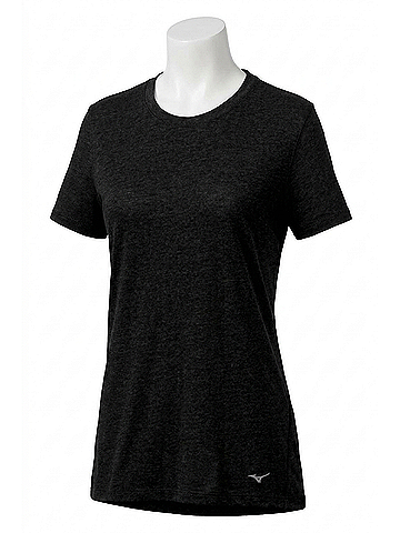 Mizuno Women's Inspire Tee in Pure Black (view 1)