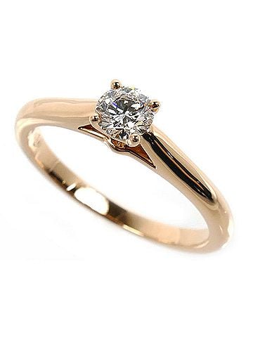 Cartier CARTIER Cartier 18KPG Pink Gold Solitaire 1895 Wedding Ring N4226648 Diamond 0.23ct Women's (view 1)