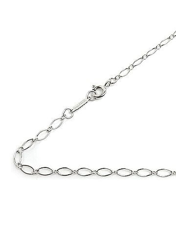 Tiffany & Co. TIFFANY&Co. Tiffany 18KWG White Gold Oval Link Necklace 3.0g 45cm Women's (view 1)