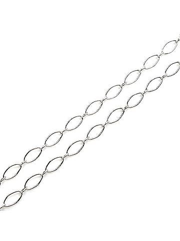 Tiffany & Co. TIFFANY&Co. Tiffany 18KWG White Gold Oval Link Necklace 3.0g 45cm Women's (view 2)