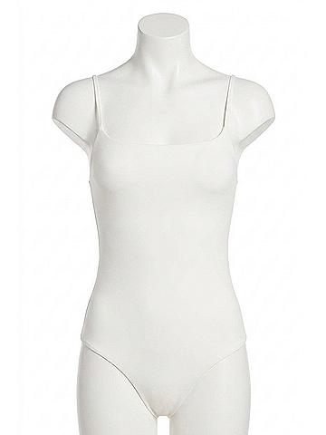 Commando Faux Leather Cami Bodysuit in White (view 1)
