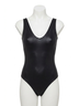 Commando Solid Black Matte Metallic Deep-V Bodysuit in Oxide Size XL - photo 1