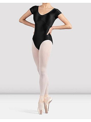 Bloch Mirella Black Glow Cap Sleeve Leotard in Black (view 2)