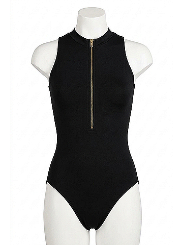 Bloch Mirella Miami Zip Front Leotard in Black (view 1)