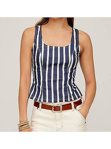 Fifteen Twenty Kali Top in Stripe (view 2)
