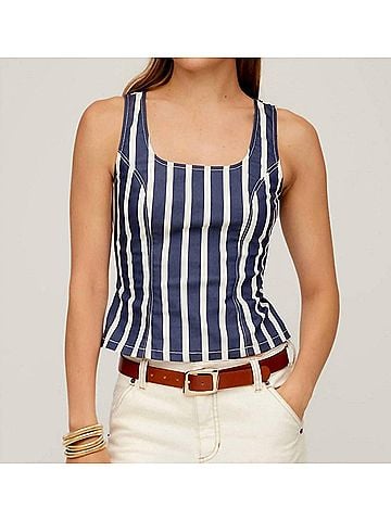Fifteen Twenty Kali Top in Stripe (view 2)