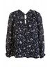 ABLE Floral Black Annette Tie Blouse in Black/ White Size XS - photo 1
