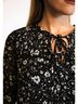 ABLE Floral Black Annette Tie Blouse in Black/ White Size XS - photo 4