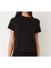 Monrow Solid Black Women's Basic Top in Black Size L - photo 2