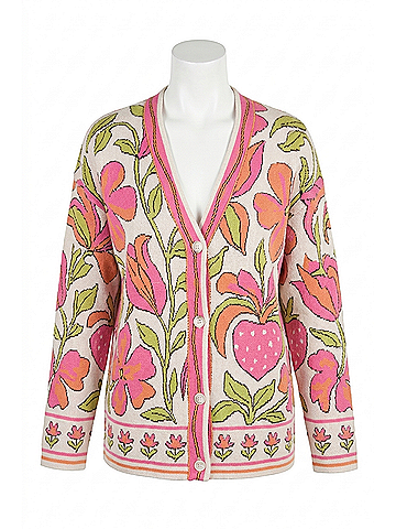 Fate Strawberry Fields Cardigan in Pink (view 1)