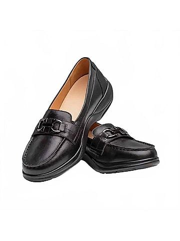 Comfort Women's Mallory Slip-On Dress Shoe in Black (view 2)