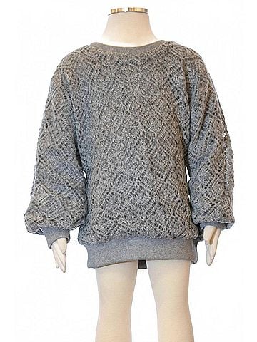 M.L. Kids Girls' Diamond Knit Sweater 5 Mo in Grey (view 1)