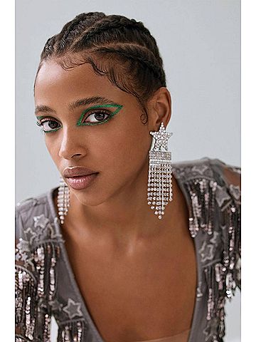 For Love & Lemons Women's Mirabelle Earrings in Silver (view 2)